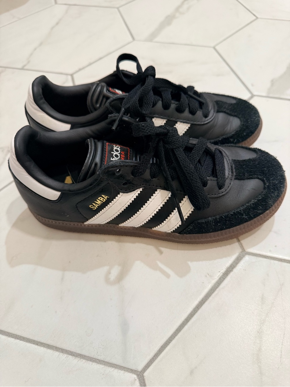 adidas Kids Samba Sneakers - Black & White